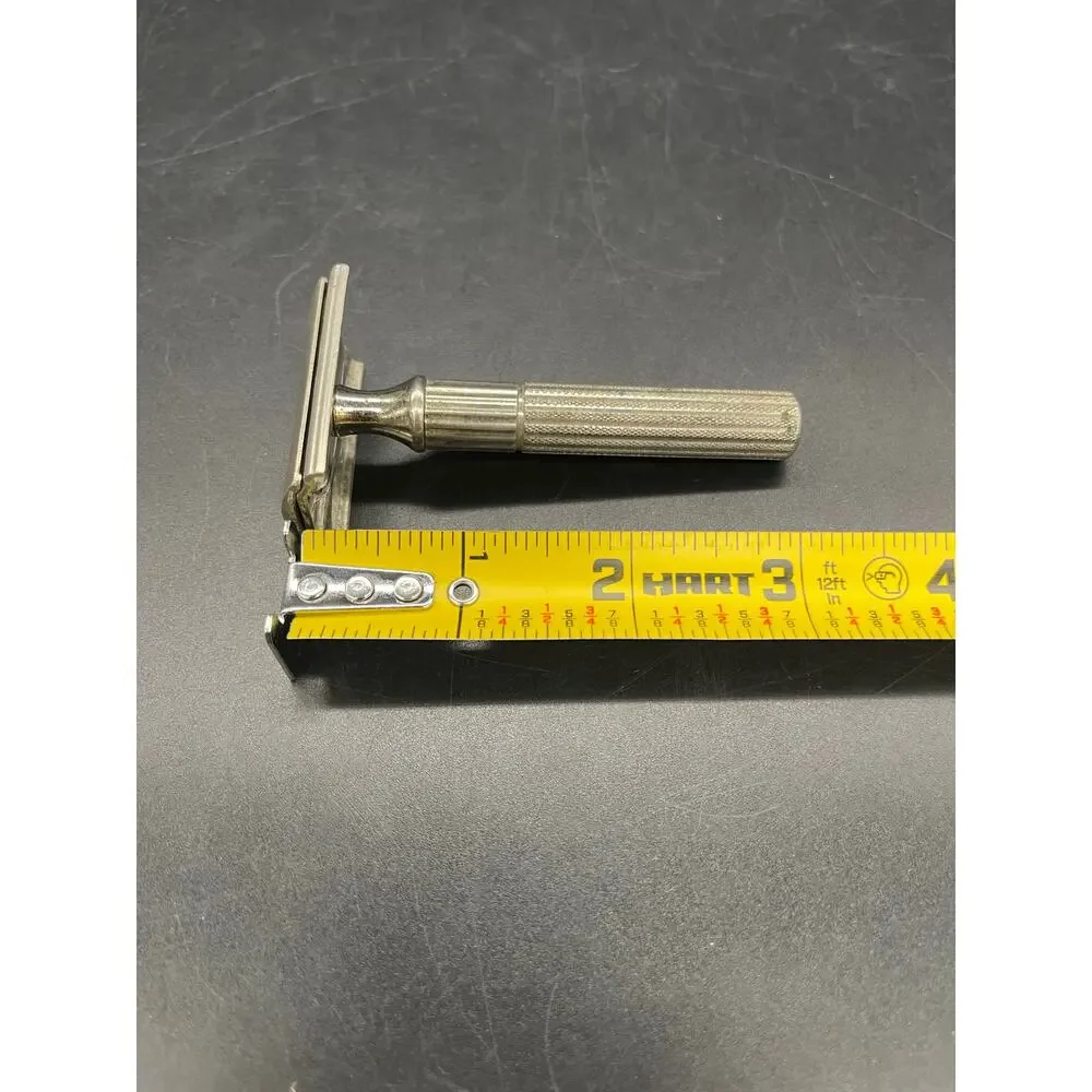 Vintage 1940's Fat Handle Gillette Double Edge Safety Razor *See Photos for Cond